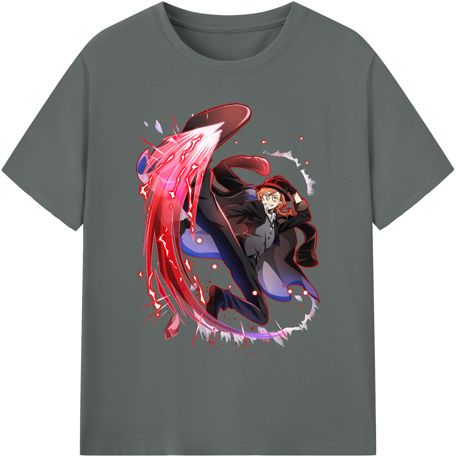（画像用） 文豪ストレイドッグス Bungo Stray Dogs 綿100％ メンズ半袖Tシャツ｜肌触りやわらか＆通気性
